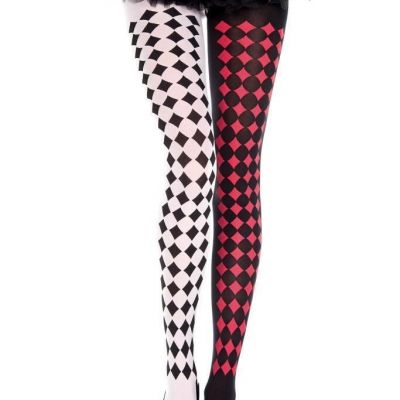 FUN sexy MUSIC LEGS mismatch HARLEQUIN diamond PRINT tights PANTYHOSE stockings